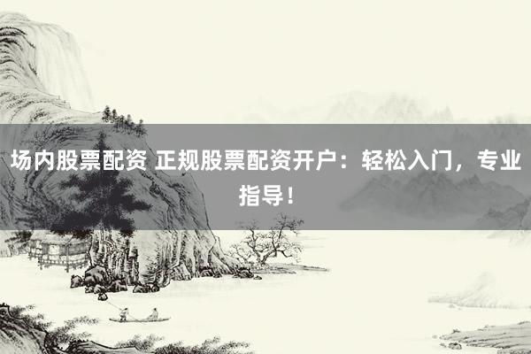 场内股票配资 正规股票配资开户：轻松入门，专业指导！