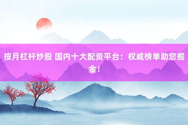 按月杠杆炒股 国内十大配资平台：权威榜单助您掘金！