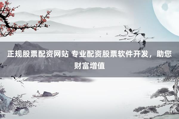 正规股票配资网站 专业配资股票软件开发，助您财富增值