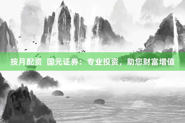 按月配资  国元证券:专业投资,助您财富增值