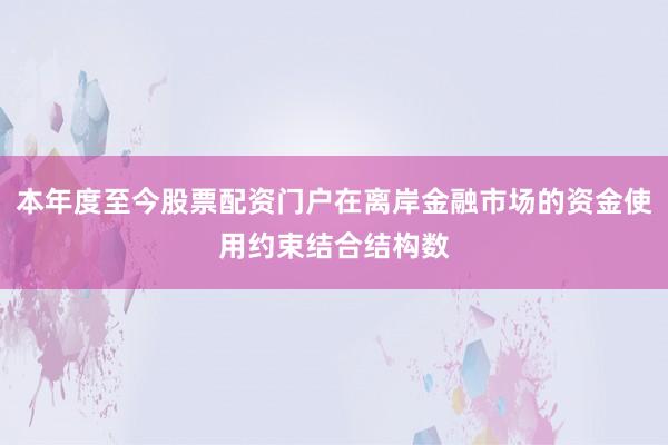 本年度至今股票配资门户在离岸金融市场的资金使用约束结合结构数
