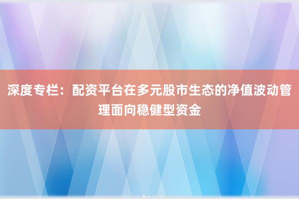 深度专栏：配资平台在多元股市生态的净值波动管理面向稳健型资金